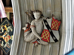 great brington church, northants (32)angel on c16 tomb of sir john spencer +1522 and isabella graunt