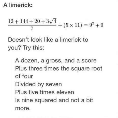 O&S - limerick (for mathematicians)