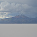 Bolivia, Volcano Tanupa (5400m) from Surface of the Salar de Uyuni
