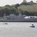 A new Naval ship just finished being built