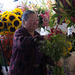 Vendor with sunflowers