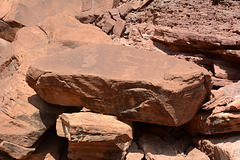 Namibia, The Stone with Ancient Rock Carvings in the Twyfelfontein Valley