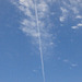 Blue sky and a vapour trail going to Canada maybe