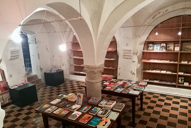 Cellar of bookstore Van Stockum