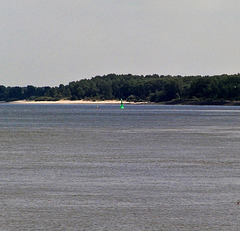 Elbe bei Wedel vom Anleger Lühe (Panorama, 2003)