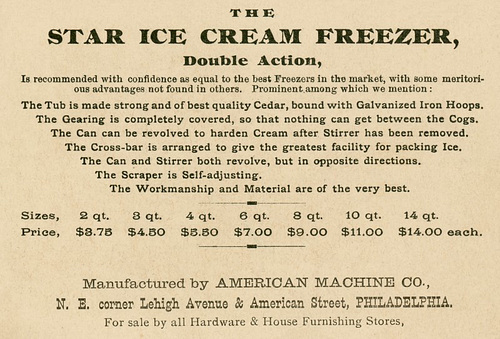 The Star Ice Cream Freezer (Back)