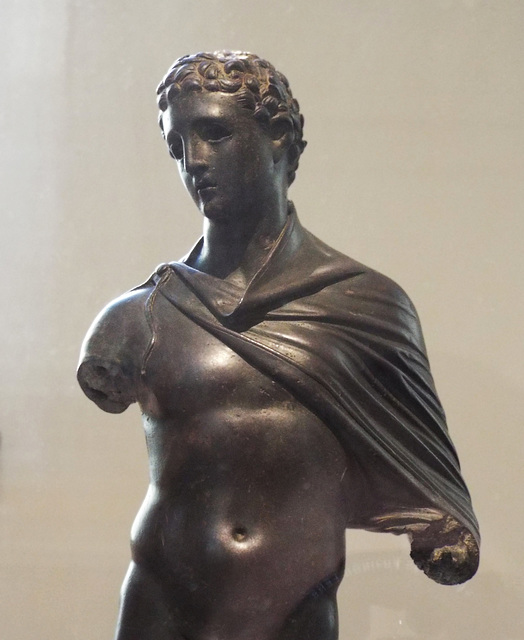 Detail of a Bronze Statuette of Hermes in the Metropolitan Museum of Art, April 2017