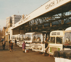 Black and White Coach Station, Cheltenham - 7 Mar 1972
