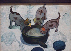 Detail of the Still Life with Three Puppies by Gauguin in the Museum of Modern Art, March 2010