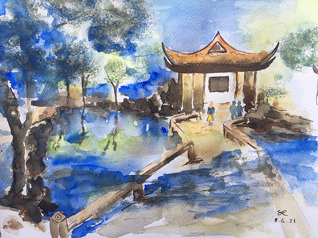 Suzhou . Chine : Dans un parc