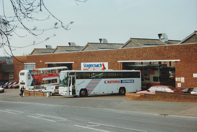 Stagecoach United Counties garage in Kettering – 13 Apr 1996 (307-3A)