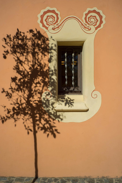 Shadowed Window - Parc Guell, Barcelona, Spain