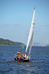 Sailing auf der Elbe bei Blankenese