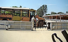 Safari Bus In Depot .