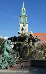 Der Neptunbrunnen in Berlin...