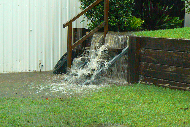 Back yard waterfall