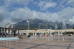 Kemer, The Central Square with Fountain and Monument to Ataturk