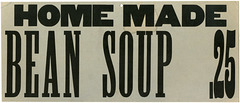 Homemade Bean Soup Sign