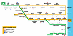 TiG (rail) - Tyne and Wear Metro Map 2007