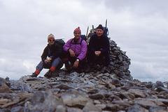 Steve,Alan and Jim at Summit of Carn Laith, Creag Meagaidh Range 19th May 1994.