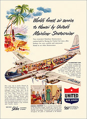 United Airlines Ad, 1950