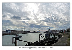Ferry to Dieppe leaves Newhaven 3 11 2018