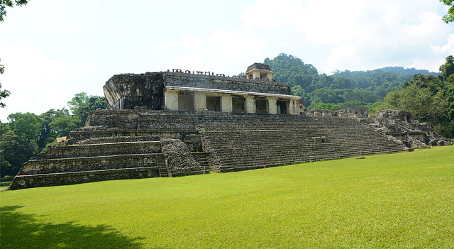 Mexico, Palenque, The Palace from the North-West