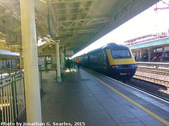 FGW Intercity 125 in Cardiff Central Station, Edited Version, Cardiff, Glamorgan, Wales (UK), 2015