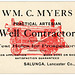William C. Myers, Practical Artesian Well Contractor, Salunga, Pa.