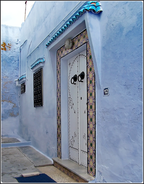 Hammamet : Una porta molto raffinata in un vicolo stretto della Médina