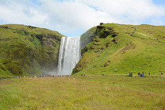 Iceland, The Skogafoss Waterfall from Bottom to Top