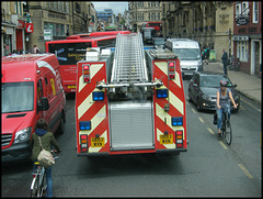 back of a fire engine