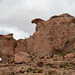 Bolivia, Catal River Valley, Unusual Rocks at the Edge of Canyon