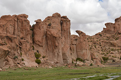 Bolivia, Catal River Valley, Rocks of the Wall of Canyon