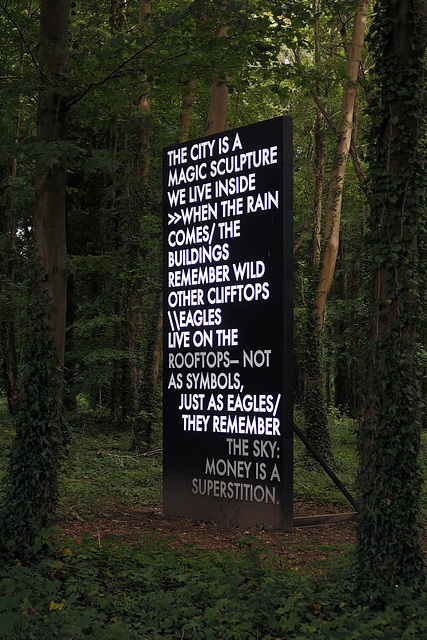 Poem in Lights to be Scattered in the Square Mile by Robert Montgomery