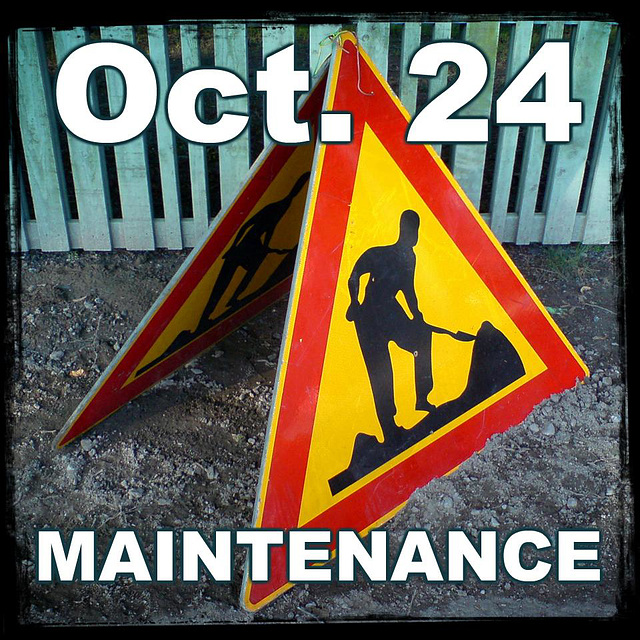 24th OCTOBER 2018 = maintenance on Ipernity