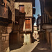 Street scene, a village (possibly La Alberca) in Salamanca Province.