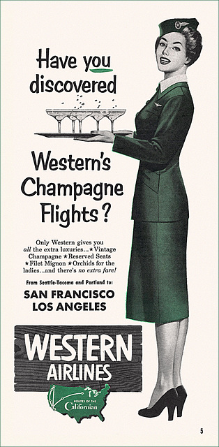 Western Airlines Ad, 1953