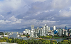 Skyline von Vancouver und die Burrad Bridge