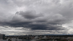 gray sky over portland