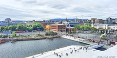 Blick vom Dach des Neuen Opernhauses in Oslo