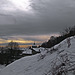Atmosphere from snow in Oropa, Biella, Italy