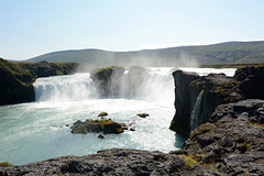 Iceland, Water Dust over the Goðafoss Waterfall