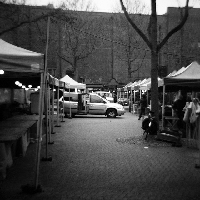 Market, near close of day