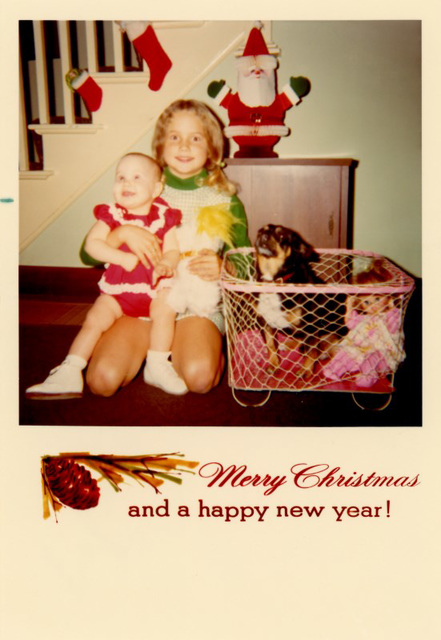 Kiddie and Dog Christmas Card, 1971