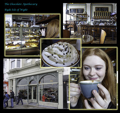 A collage of the Chocolate Apothecary