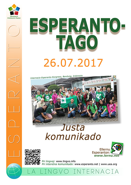 Afiŝo por Esperanto-Tago 2017