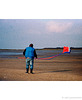 Kite-Fun-Kite flying with a team of three in the colors of SH