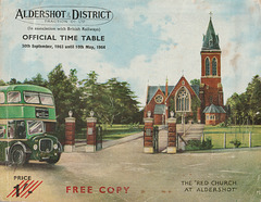 Aldershot and District timetable book cover - Winter 1963 1964
