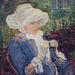 Detail of Lydia Crocheting in the Garden at Marly by Mary Cassatt in the Metropolitan Museum of Art, July 2018